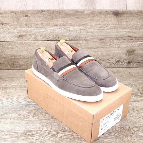 Allen Edmonds RANDOLPH Loafer Sneaker 11.5 D Grey Suede * add $15 new Trees - Picture 12 of 13